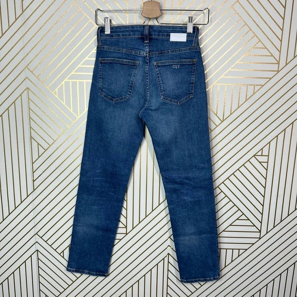 CQY Friend Los Angeles High-Rise Straight Leg Jeans Blue Size 24 - Picture 6 of 12